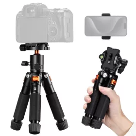   K&F Concept S225A0+BH-25 mini állvány, 55cm max magasság, 6kg teherbírás