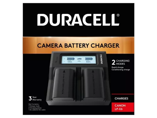Duracell USB akkumulátortöltő (DRC6103) - Canon LP-E6N kompatibilis