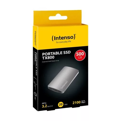 Intenso SSD External TX800 500GB USB-C 3.2, Shock Resistant (faszén)