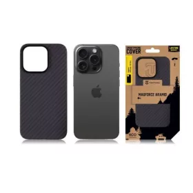   Tactical iPhone 15 Pro Okostelefon tok Magforce Aramid - Fekete