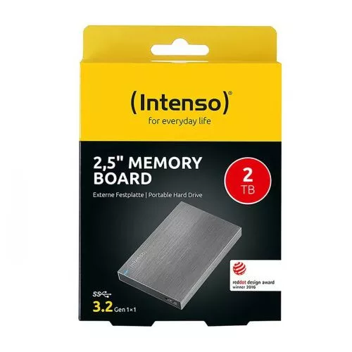 Intenso HDD External 2.5" 2TB USB 3.2, Aluminium