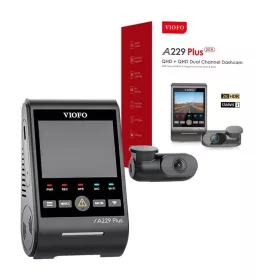   VIOFO A229 PLUS 2CH autós menetrögzítő kamera 2K + 2K WiFi, GPS (fekete)