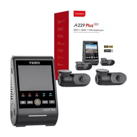   VIOFO A229 PLUS 3CH autós menetrögzítő kamera 2K + 1080p WiFi, GPS (fekete)