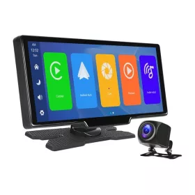   Podofo A3073 autós kijelző CarPlay és Android Auto támogatással 9,3" + első és hátsó kamera