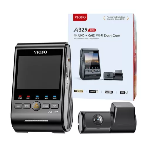 VIOFO A329 2CH 4K 60FPS + 2K WiFi, GPS videófelvevő