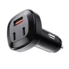 Acefast Autós Töltő, 66W, 2x USB-C + /USB Csatlakozó (B3)