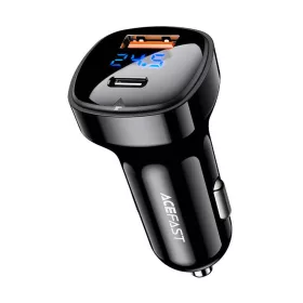 Acefast 66W Autós Töltő USB-C És USB Kijelzővel (B4)