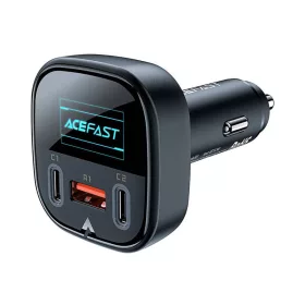   Acefast Autós Töltő, 101W, 2x USB-C + USB, OLED Kijelzővel (B5)
