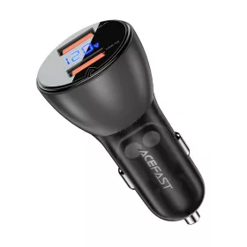 Acefast Autós Töltő, 45W, 2x USB Kijelzővel (B7)
