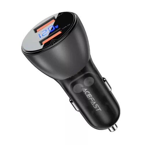Acefast Autós Töltő, 45W, 2x USB Kijelzővel (B7)