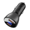Acefast Autós Töltő, 45W, 2x USB Kijelzővel (B7)