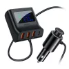 Acefast Autós Töltő, 3x USB + USB-C, 90W (B8)