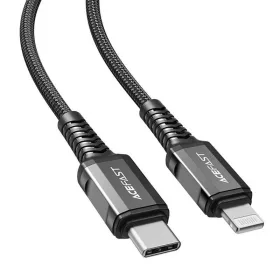 Acefast USB-C - Lightning Kábel, 1.2m, (Fekete) (C1-01)