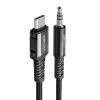 Acefast USB-C - 3,5mm Jack Átalakító Kábel, 1.2m, (Fekete) (C1-08-black)