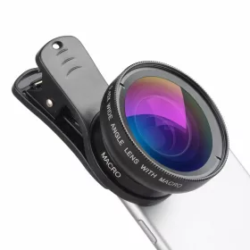   APEXEL APL-0.45XWM 0,45x szuper szeles latoszogu es 12,5x makro objektivszett okostelefonhoz