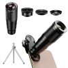 Apexel 4 in 1 22X Zoom, Széles-látószögű, Makro, Fisheye wide objektív kit - Mobiltelefon 4 az 