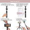 Apexel Okostelefon Selfie bot / Monopod / Tripod - Bluetooth Távirányítós Smartphone szelfi sti