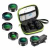 Apexel 6 in 1 Mobil fotós Objektív Kit - 205° FishEye / 140° Széles látószögű/ 25X Makró/ CPL /