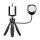 APEXEL APL-JJ21FL Mobil/Okostelefon Tartó Állvány/Tripod + LED Lámpa - Fekete