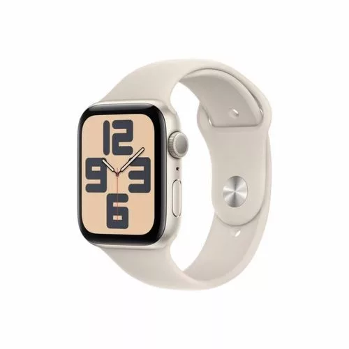 Apple Watch SE (2023) GPS 44mm Alu tok, Sport szíj M/L (csillagfény)
