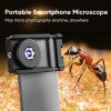 Apexel 100X Mikroszkóp objektív + LED - Mobil, Smartphone Microscope nagyító lencse Telefon-tartóval