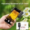 Apexel 100X Mikroszkóp objektív + LED - Mobil, Smartphone Microscope nagyító lencse Telefon-tartóval