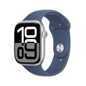   Apple Watch sorozat 10 GPS 42mm Alu tok, Denim Sport szíj S/M (ezüst)