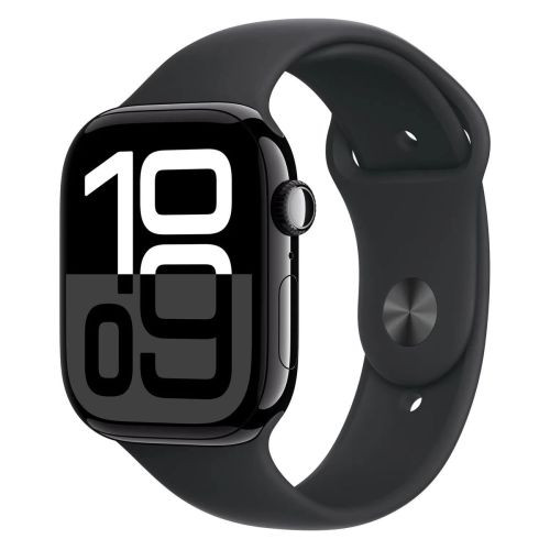 Apple Watch Series 10 GPS 46mm Sport Óra - Fekete - S/M (MWWE3)