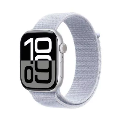 Apple Watch sorozat 10 GPS 46mm Alu tok, Cloud Sport szíj (ezüst)
