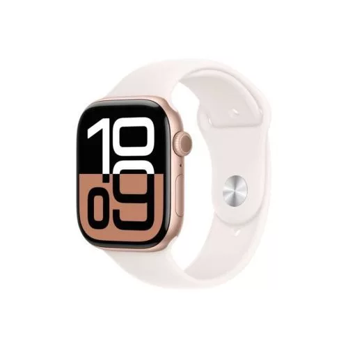 Apple Watch sorozat 10 GPS 46mm Alu tok, Light Blush Sport szíj S/M (rozéarany)