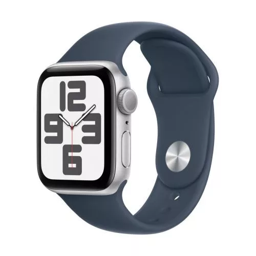Apple Watch SE (2024) GPS 40mm Alu tok, Denim Sport szíj S/M (ezüst)