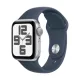 Apple Watch SE (2024) GPS 40mm Alu tok, Denim Sport szíj S/M (ezüst)