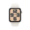 Apple Watch SE (2024) GPS 44mm Alu tok, Starlightt Sport szíj M/L (csillagfény)
