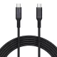 Aukey 100W USB-C Kábel, 1.8m, (Fekete) (CB-MCC102)