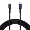Aukey 27W USB-C Lightning Kábel, - 1m, (Fekete) (CB-SCL1 Black)
