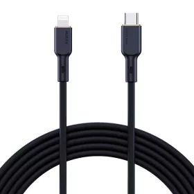   Aukey 27W USB-C Lightning Kábel, - 1m, (Fekete) (CB-SCL1 Black)