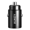 Aukey Autós Töltő, 1xUSB-A, 1xUSB-C, 30W, (Fekete) (CC-A3-Black)