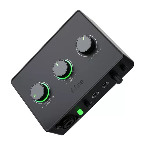 Fifine Ampli 1 USB hanginterfész (mikrofon és hangszer bemenet) - fekete