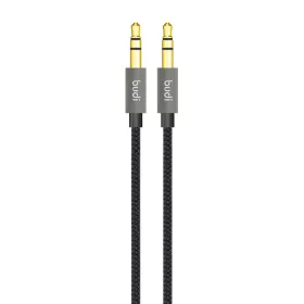 Budi AUX 3,5mm–3,5mm mini jack kábel, 1,2m (Fekete)