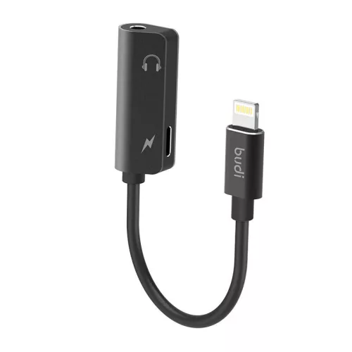 Budi Lightning És 3.5mm Jack Adapter (Fekete) (137)