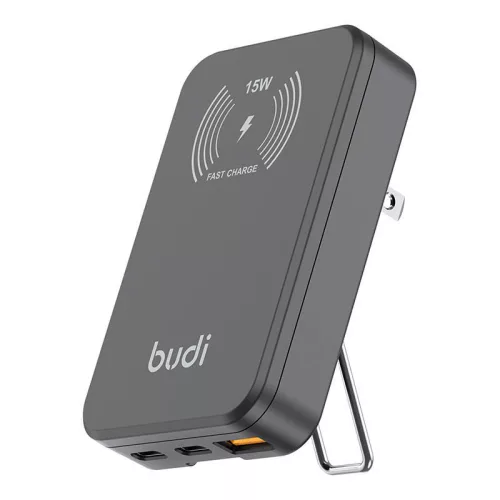 Budi Vezeték Nélküli Töltő 2xUSB-C/30W És 1xUSB-A/18W Magsafe 15W (336)