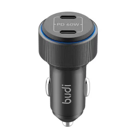 Budi 60W Dual USB-C Autós Töltő (632)