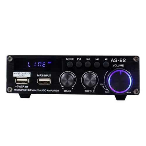 Blitzwolf AS-22 audio erősítő, 45W, Bluetooth 5.0, USB + távirányító (Fekete)
