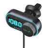 BlitzWolf BW-BC3 FM transzmitter, Bluetooth 5.0, 30W, PD + 18W, QC 3.0, RGB (Fekete)