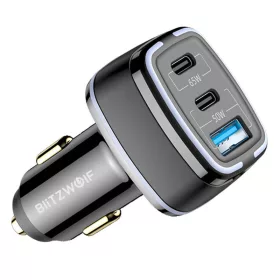 BlitzWolf BW-BC4 3 portos USB PD autós töltő, 115W