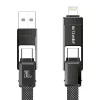 BlitzWolf BW-HDC7 4 az 1-ben USB-C/USB/Lightning kábel 240W 1,2m - fekete