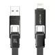 BlitzWolf BW-HDC7 4 az 1-ben USB-C/USB/Lightning kábel 240W 1,2m - fekete