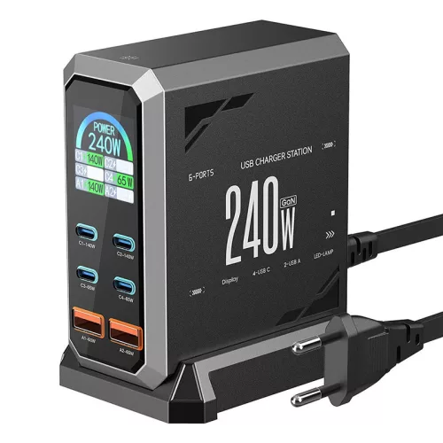 BlitzWolf BW-S31 hálózati töltő 2xUSB-A 4xUSB-C PD 240W