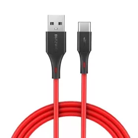   BlitzWolf USB-C Gyorstöltőkábel 1,8m (Piros) (BW-TC15-Red)