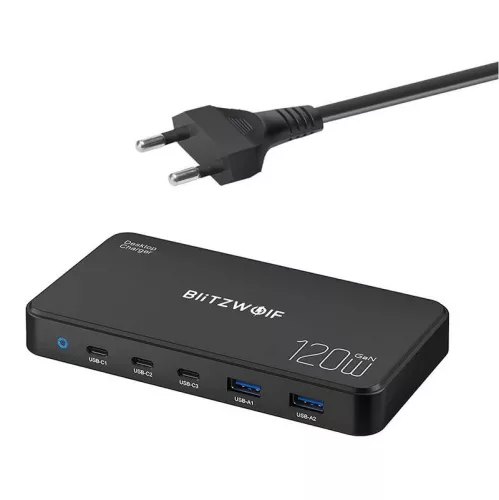 BlitzWolf 5in1 120W Hálózati Töltő (BW-i100)